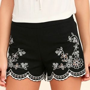 Embroidered shorts